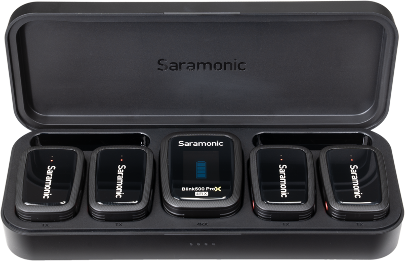 Saramonic Blink 500 Pro B8 2.4GHz 4-Ch Wireless Microphone System with Case and Onboard recording