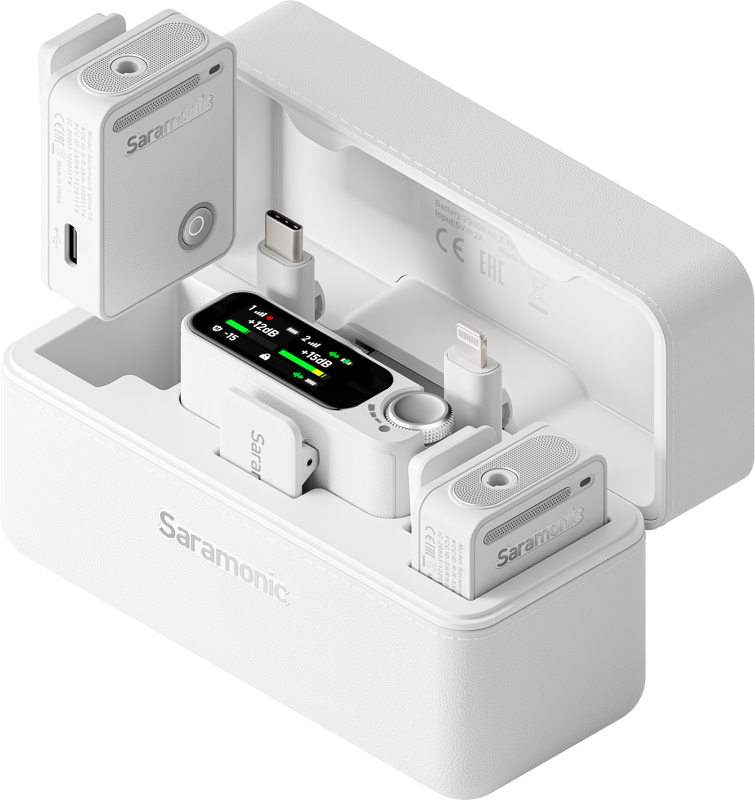 800q-02_130100 Saramonic Ultra White including Lavalier Mics