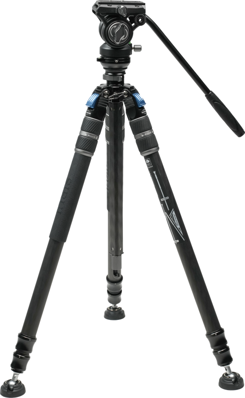 800q-02_132693 Sirui One Step Height Adjustment Carbon Video Tripod Kit SVS60 + S3 -videokamerajalustasetti