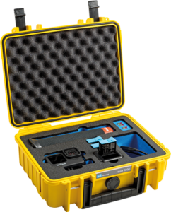 B&W Outdoor Cases Type 1000 for GoPro Hero 9 / 10 / 11 / 12 -suojalaukku, keltainen
