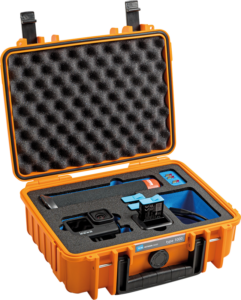 800q-03_117005 B&W Outdoor Cases Type 1000 for GoPro Hero 9 / 10 / 11 / 12 -suojalaukku, oranssi