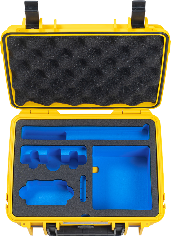 B&W Outdoor Cases Type 2000 for DJI Osmo Action 3 -suojalaukku, keltainen