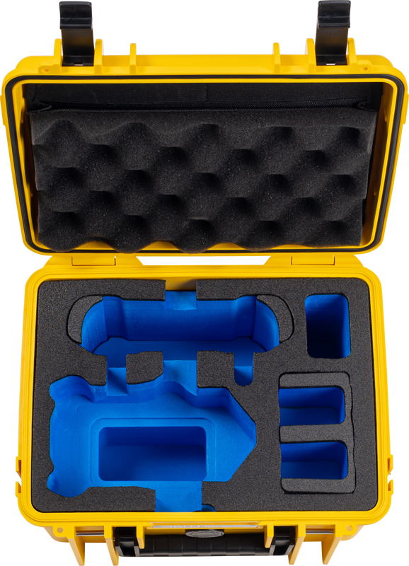 800q-03_126683 B&W Outdoor Cases Type 2000 for DJI Mini 4 Pro -suojalaukku, keltainen