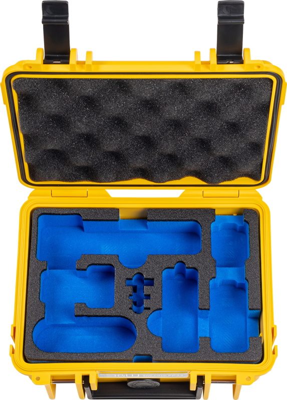 800q-03_127063 B&W Outdoor Case Type 500 for DJI Osmo Pocket 3 Creator Combo -suojalaukku, keltainen