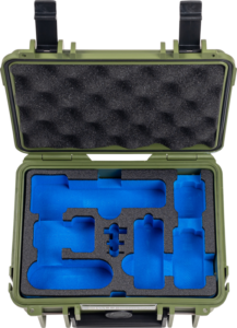 BW Outdoor Case Type 500 for DJI Osmo Pocket 3 Creator Combo -suojalaukku, vihreä