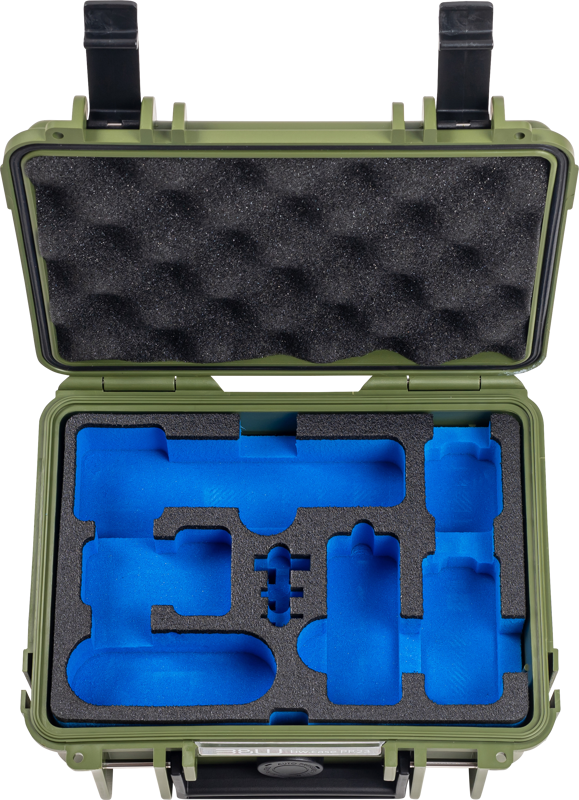 BW Outdoor Case Type 500 for DJI Osmo Pocket 3 Creator Combo -suojalaukku, vihreä