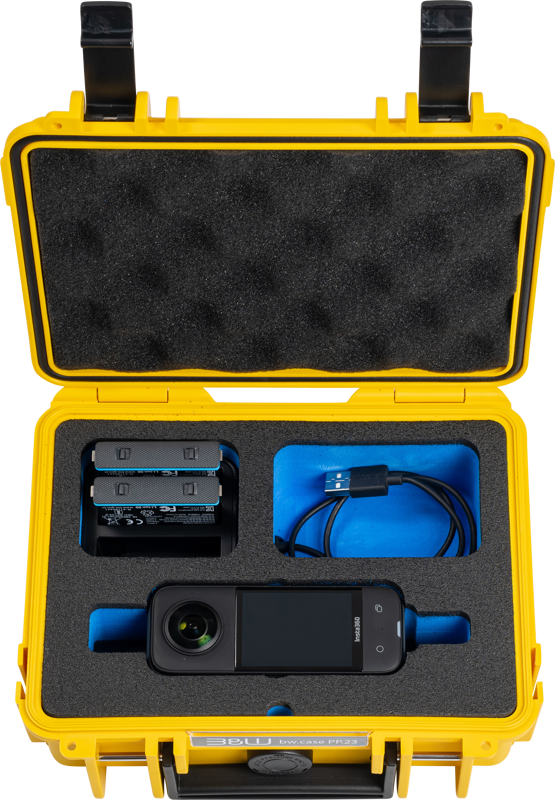 800q-03_127469 BW Outdoor Case Type 500 for Insta360 X3 -suojalaukku, keltainen
