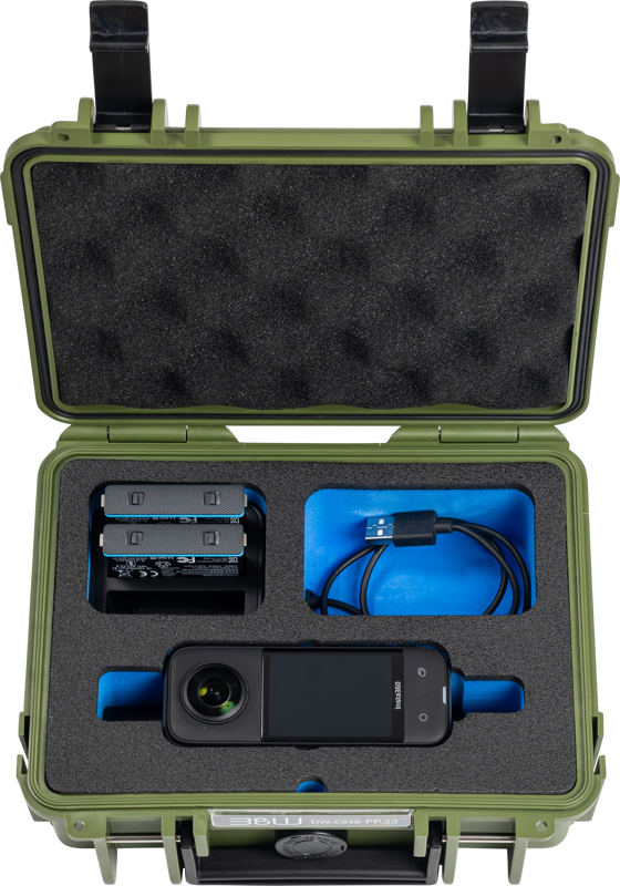 800q-03_127470 BW Outdoor Case Type 500 for Insta360 X3 protective case, green