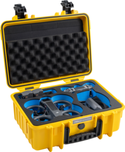 800q-03_128048 B&W Outdoor Cases Type 4000 for DJI Avata 2 -suojalaukku, keltainen