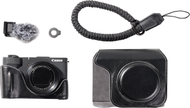 800q-03_134145 SmallRig 5385 Leather Case Kit for Canon PowerShot V1 Black