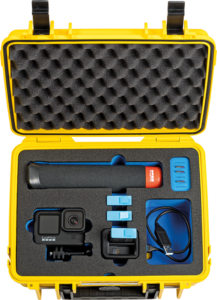 800q-04_117007 B&W Outdoor Cases Type 2000 for GoPro Hero 9 / 10 / 11 / 12 -suojalaukku, keltainen