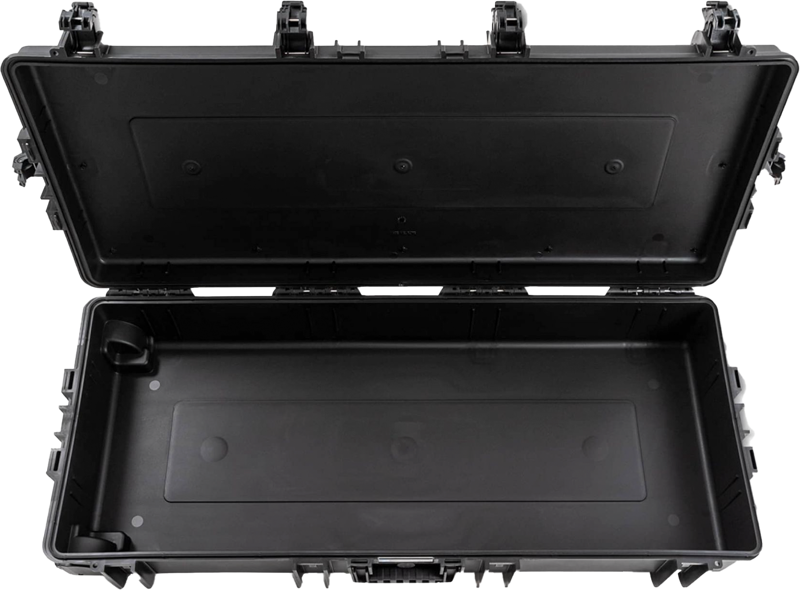 B&W Outdoor Cases Type 7200 for gun / rifle / guitar case (vaahtomuovi) -rullaava kuljetuslaukku, musta