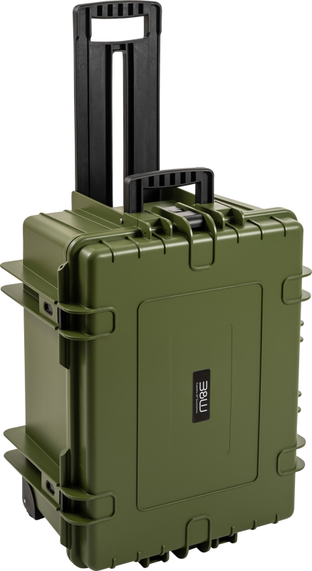 B&W Outdoor Cases Type 6800(esileikattu vaahtomuovi) -suojalaukku, vihreä