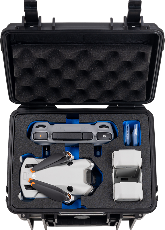 800q-04_126682 B&W Outdoor Cases Type 2000 for DJI Mini 4 Pro -suojalaukku, musta