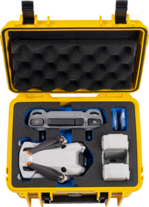 800q-04_126683 B&W Outdoor Cases Type 2000 for DJI Mini 4 Pro -suojalaukku, keltainen