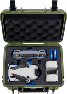 800q-04_126684 B&W Outdoor Cases Type 2000 for DJI Mini 4 Pro -suojalaukku, vihreä