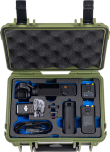 BW Outdoor Case Type 500 for DJI Osmo Pocket 3 Creator Combo -suojalaukku, vihreä