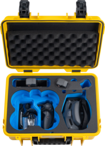 800q-04_128048 B&W Outdoor Cases Type 4000 for DJI Avata 2 -suojalaukku, keltainen