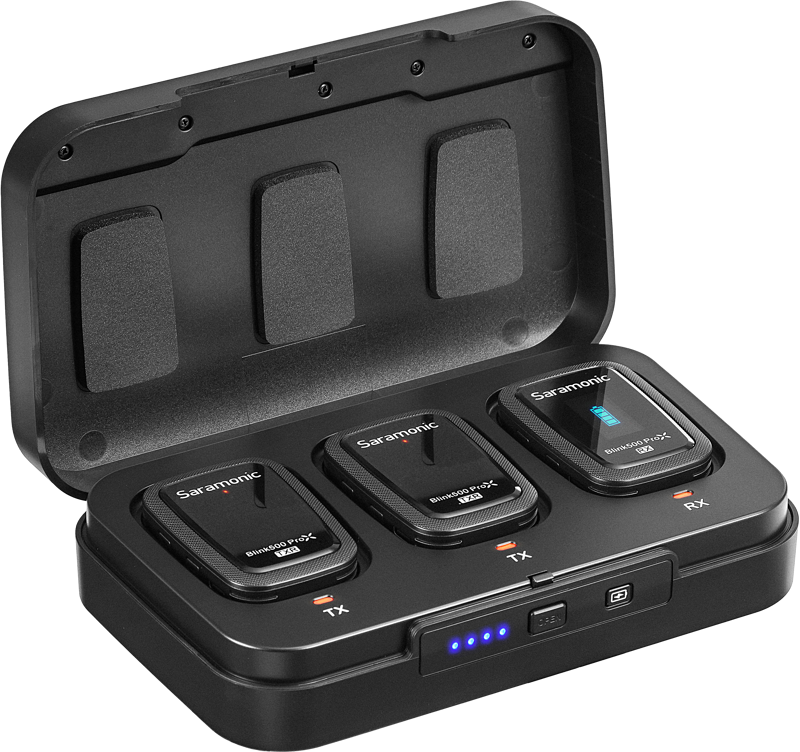 800q-04_128158 Saramonic Blink 500 ProX B2R 2.4GHz Dual-Channel Wireless Microphone System with Charging Case
