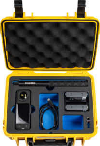 800q-04_128697 B&W Outdoor Cases Type 1000 for Insta360 X4 -suojalaukku, keltainen