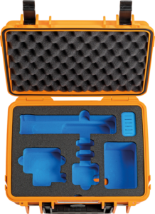 800q-05_117005 B&W Outdoor Cases Type 1000 for GoPro Hero 9 / 10 / 11 / 12 -suojalaukku, oranssi