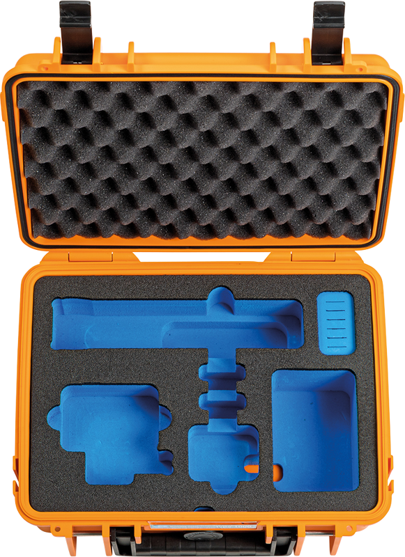 800q-05_117005 B&W Outdoor Cases Type 1000 for GoPro Hero 9 / 10 / 11 / 12 -suojalaukku, oranssi