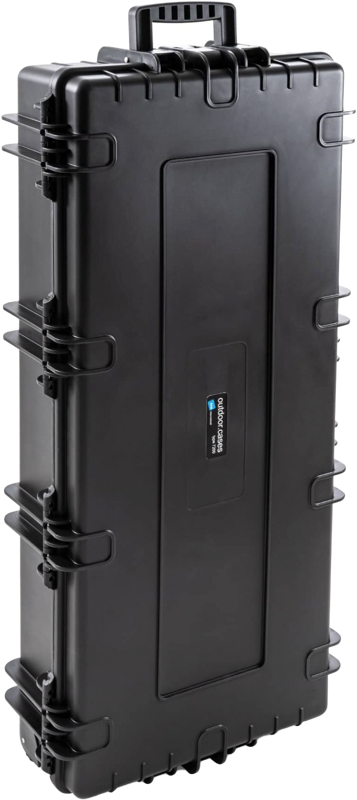 B&W Outdoor Cases Type 7200 for gun / rifle / guitar case (vaahtomuovi) -rullaava kuljetuslaukku, musta