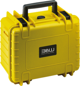 800q-05_126683 B&W Outdoor Cases Type 2000 for DJI Mini 4 Pro -suojalaukku, keltainen
