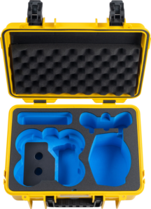 800q-05_128048 B&W Outdoor Cases Type 4000 for DJI Avata 2 -suojalaukku, keltainen