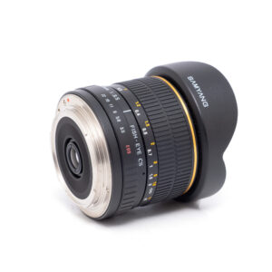 Samyang 8mm f3.5 canon ef-3 Samyang 8mm f/3.5 Fisheye CS Canon EF-S - Käytetty