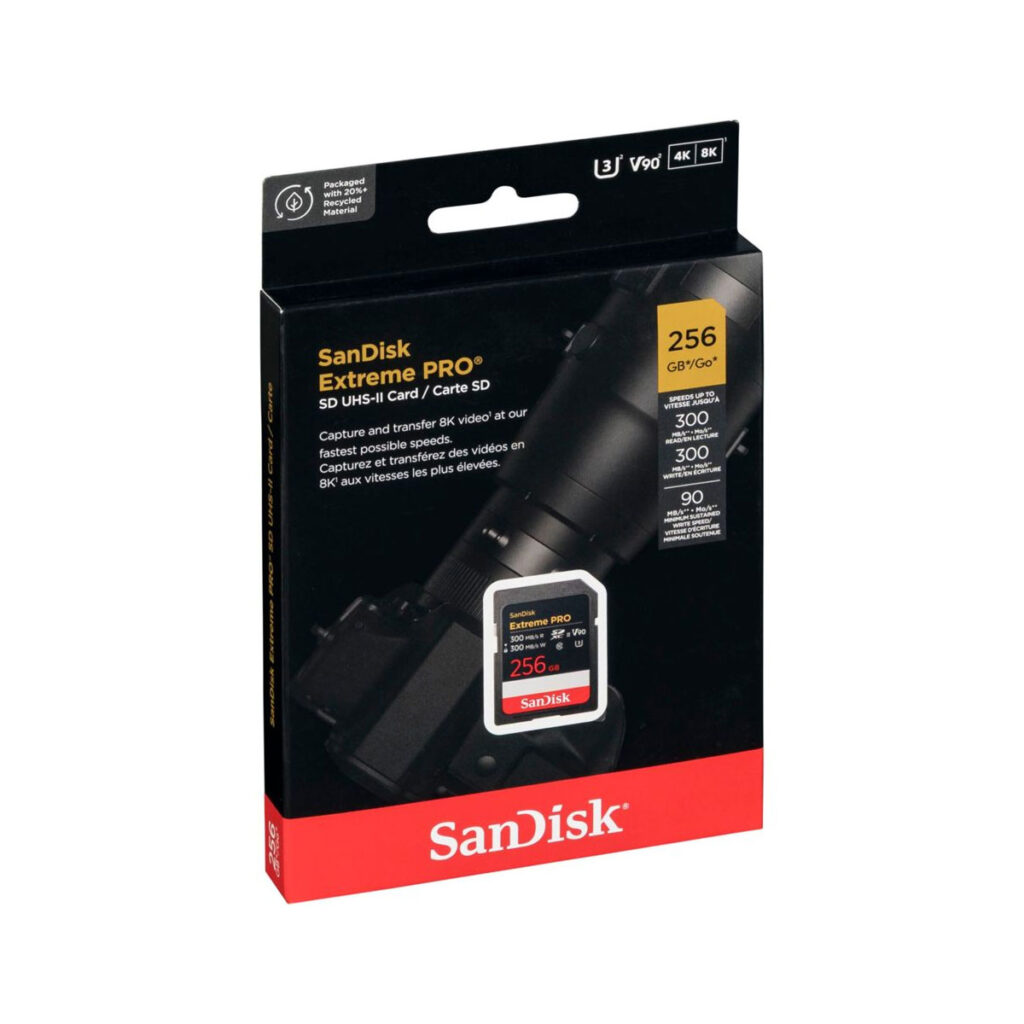 SanDisk Extreme PRO SD UHS-II 300MB/s (V90) 256GB -muistikortti