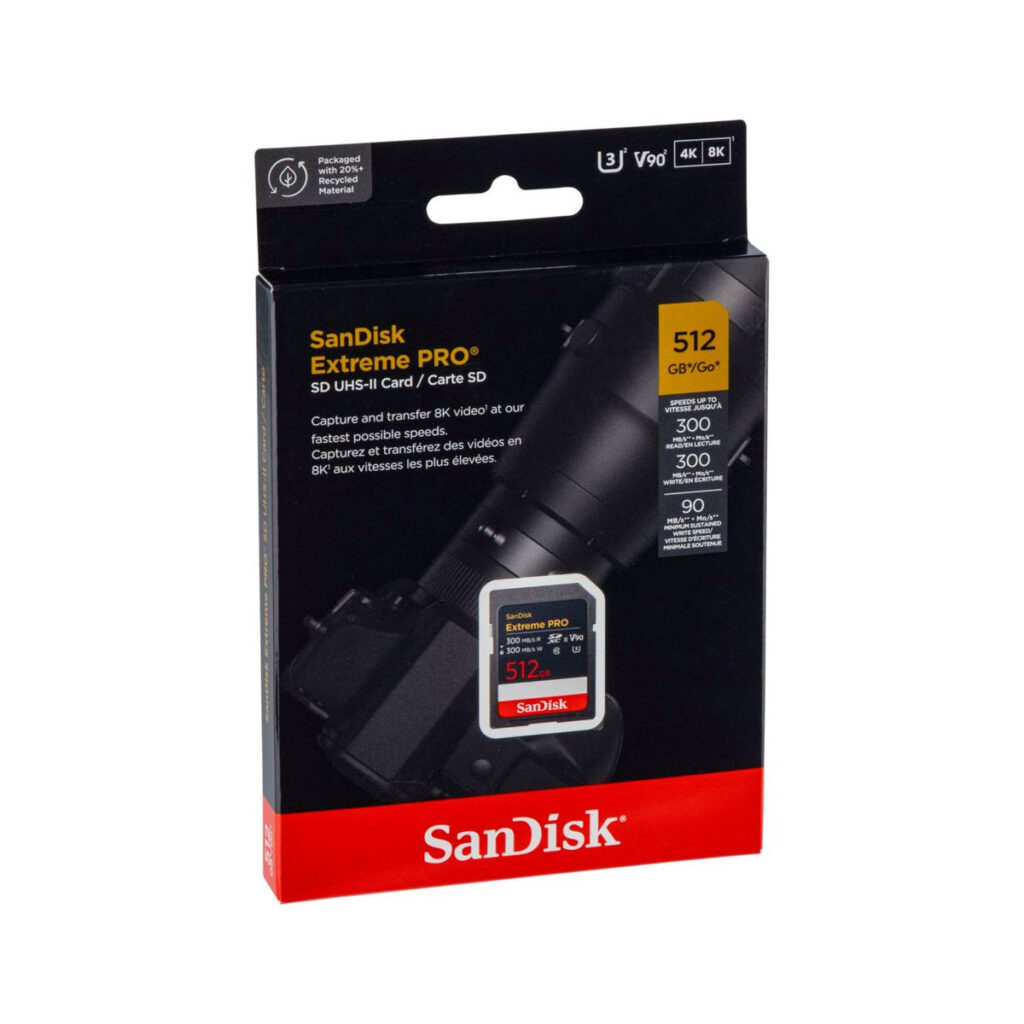 sandisk_300_512gb_02 SanDisk Extreme PRO SD UHS-II 300MB/s (V90) 512GB -muistikortti