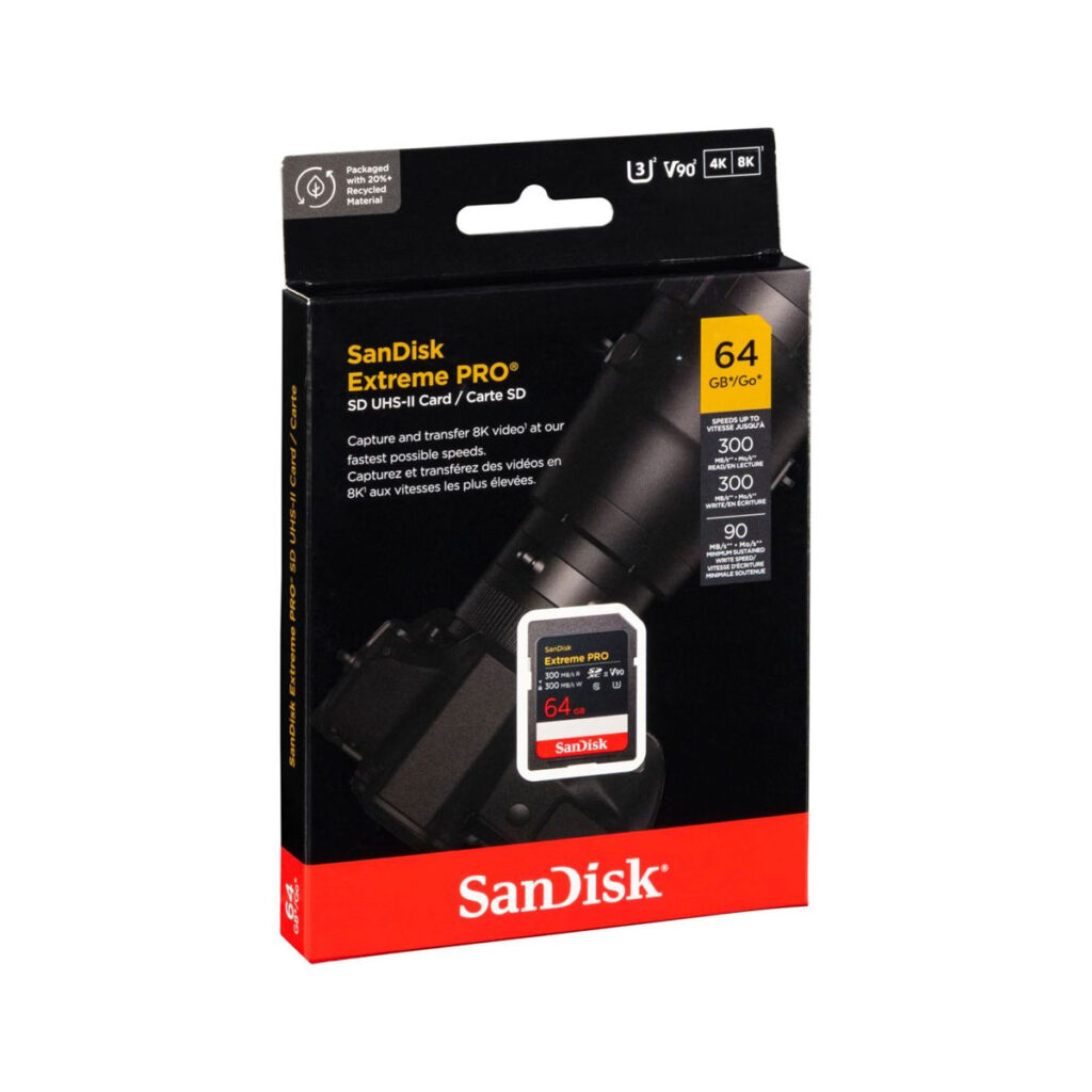 sandisk_300_64gb_02 SanDisk Extreme PRO SD UHS-II 300MB/s (V90) 64GB -muistikortti