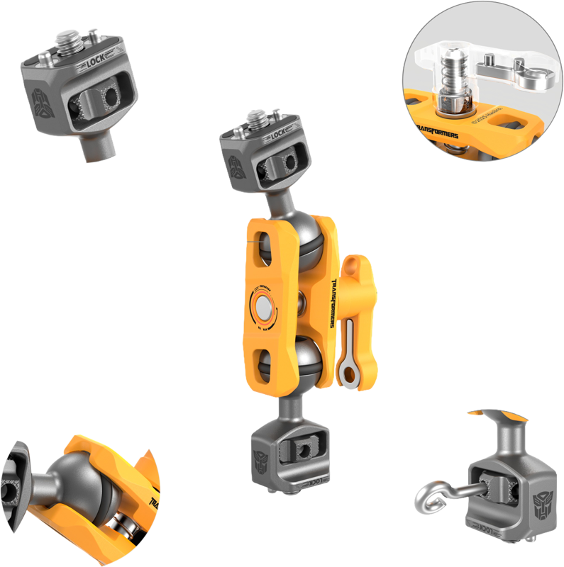 800q-04_134244 SmallRig 5522 Magic Arm Dual Ball Heads – BumbleBee Edition