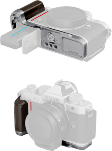 800q-04_134686 SmallRig 5707 L-Shape Mount Plate & Wooden Handle Nikon Z f -otekahva