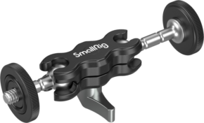 800q-01_3238B SMALLRIG 3238 Mini Magic Arm with Universal Ballhead on metallinen kameran lisälaite, jossa on kaksi säädettävää niveltä ja peukaloruuvilukot molemmissa päissä laitteiden kiinnittämistä tai asemointia varten.