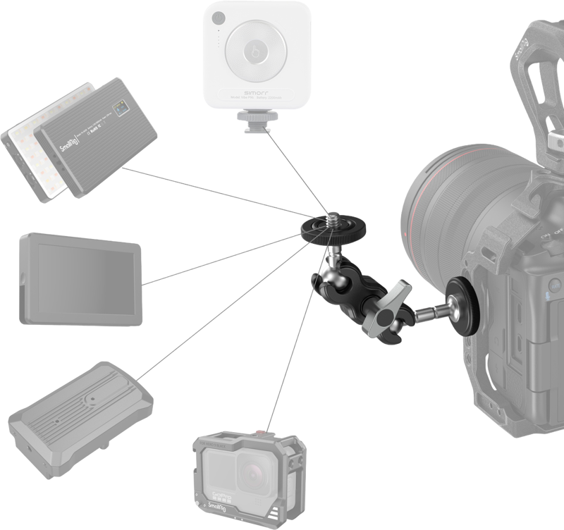 800q-05_3238B SmallRig 3238 Mini Magic Arm with Universal Ballhead