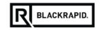 Mustavalkoinen logo, jossa on lihavoitu R-kirjain neliön sisällä, vieressä sana BLACKRAPID isoilla kirjaimilla suorakulmaisen reunuksen sisällä.