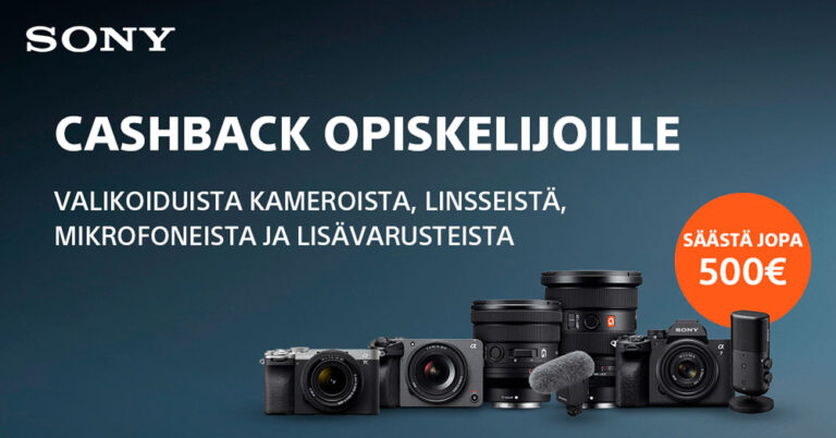 Sony Student Cashback 1.7 - 30.6.2026