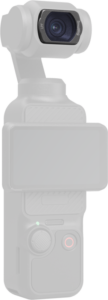 SmallRig 5829 Light Pollution Reduction Filter for DJI Osmo Pocket 3 -suodatin on kiinnitetty pienikokoiseen, moderniin käsikameragimbaaliin, jossa on sisäänrakennettu objektiivi, ohjauspainikkeet ja pieni näyttö tavallisella taustalla.