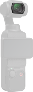 800q-01_135060 SmallRig 5830 UV-suodin DJI Osmo Pocket 3 on pienikokoinen käsivideokamera, jossa on gimbaaliin kiinnitetty objektiivi, pieni näyttö ja ohjauspainikkeet näytön alapuolella.
