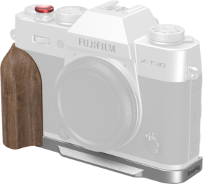 800q-01_135075 The Fujifilm X-T30 is fitted with the SmallRig 5667 L-shaped mounting plate with a wooden grip for added ergonomic support and improved stability.