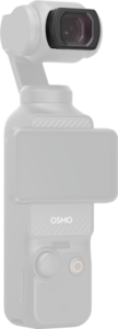 800q-01_135089 SmallRig 5650 Wide-Angle Lens for DJI Osmo Pocket 3 on tyylikäs ja moderni lisävaruste, joka kiinnittyy pienikokoiseen käsikameraan, jossa on gimbal-kiinnitteinen objektiivi, näyttö ja ohjauspainikkeet. "OSMO" näkyy etupuolella.