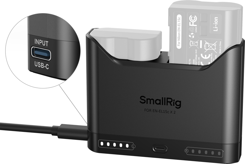 800q-03_135085 SmallRig 5491 Camera Battery Charger for EN-EL15c -akkulaturi