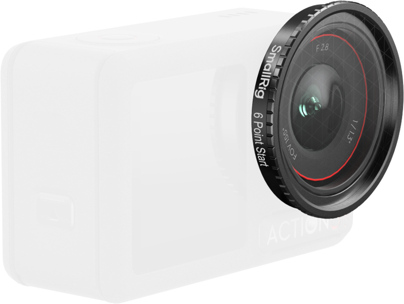 SmallRig 5839 Attachable Star-Cross Filter DJI Osmo Action 5 Pro/4 -suodin