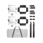 Godox Litemons LP600Bi Bi-Color LED Light Panel 2 Light Kit Valkoinen