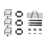 Godox Litemons LP600Bi Bi-Color LED Light Panel 3 Light Kit Musta