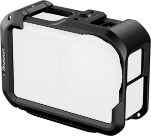 800q-01_135714 The SmallRig 5887 Cage for DJI Osmo Action 6 (Advanced Edition) is a black cage that securely holds and protects your camera, with multiple mounting points and precise openings for controllers and port.