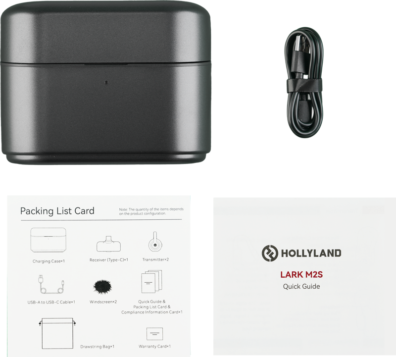 800q-02_130877 Hollyland Lark M2S Mobile Version Charging Case (Space Gray) Fit for Lark M2S -latauskotelo