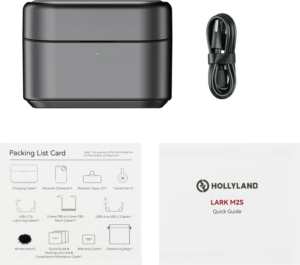 800q-02_130878 Hollyland Lark M2S Combo Version Charging Case (Space Gray) Fit for Lark M2S -latauskotelo